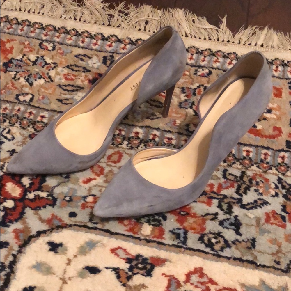 Blue suede Nine West Stilettos